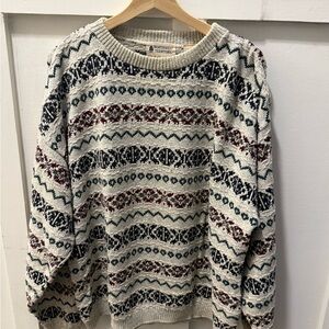 Patterned Sweater with Geometric Design